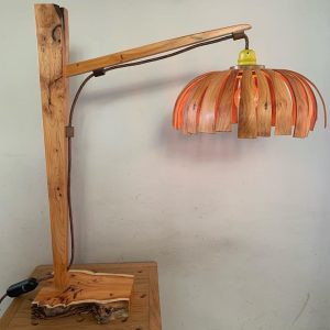 Wooden Table Lamp With Wooden Shade